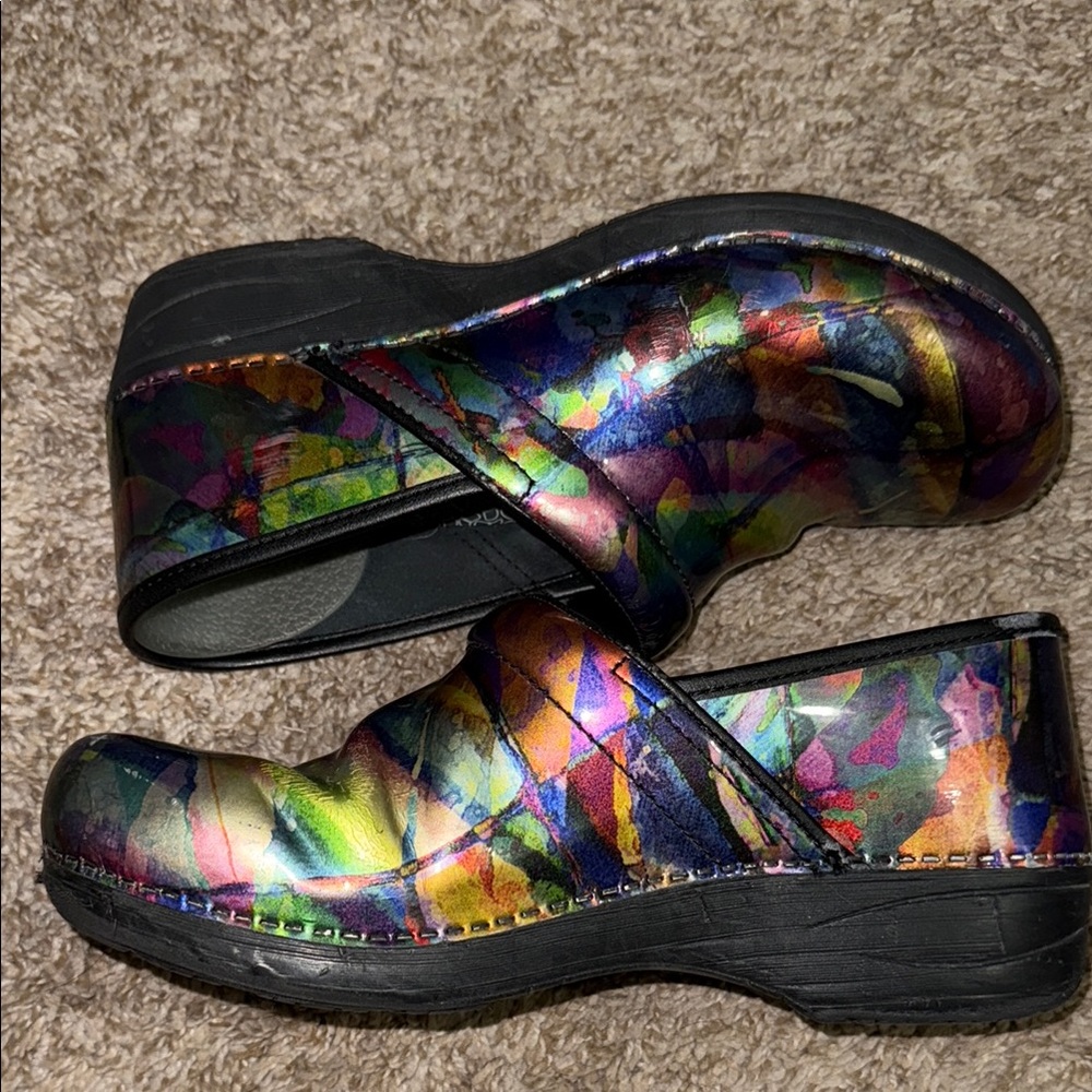 Dansko Colorwash Multicolored Vibrant Colorful Women's Clogs - Picture 7 of 7